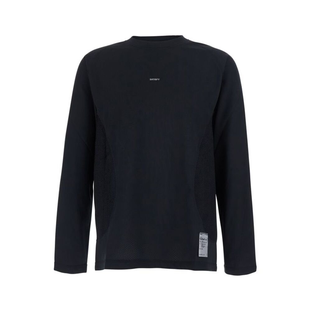 Satisfy Men Fuzzfleece Octa Long Tee With Round Neck In Black For Men